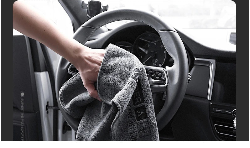 High-End Microfiber Auto Wash Towel Car Cleaning Drying Cloth Hemming Car Care Cloth Detailing Car Wash Towel