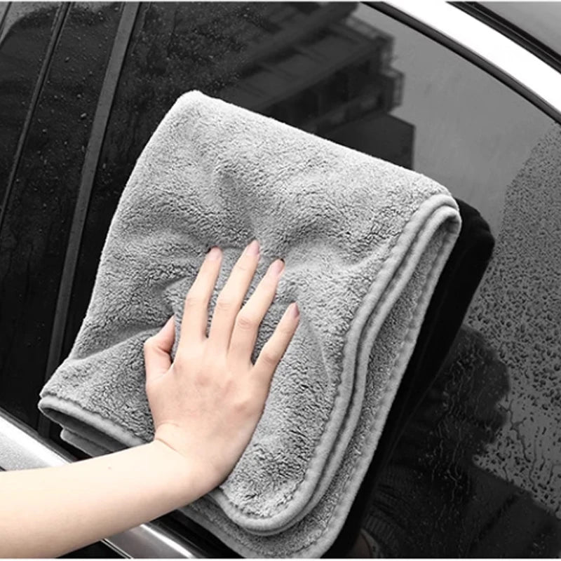 High-End Microfiber Auto Wash Towel Car Cleaning Drying Cloth Hemming Car Care Cloth Detailing Car Wash Towel